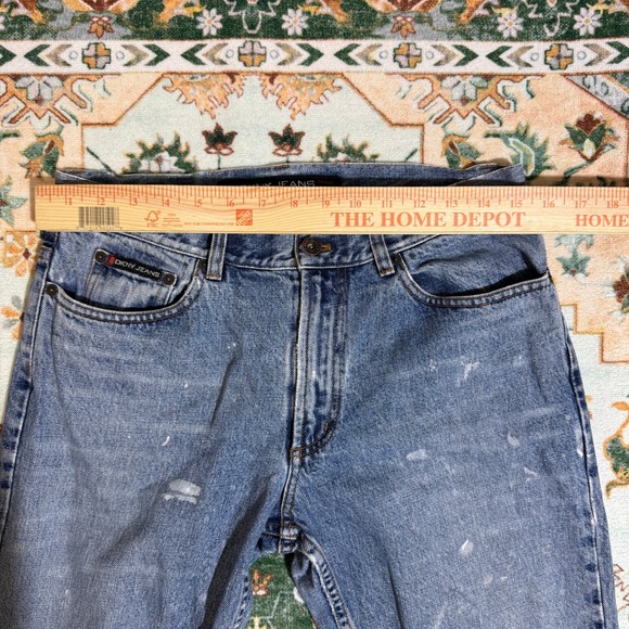 DKNY Jeans Vintage Light Wash Denim Pants Distressed Size 8 - Picture 5 of 6